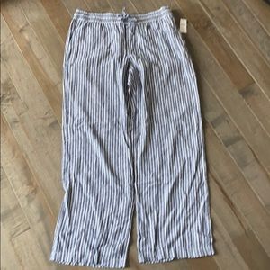 Old Navy Mid-rise, Wide leg, Linen blend pants